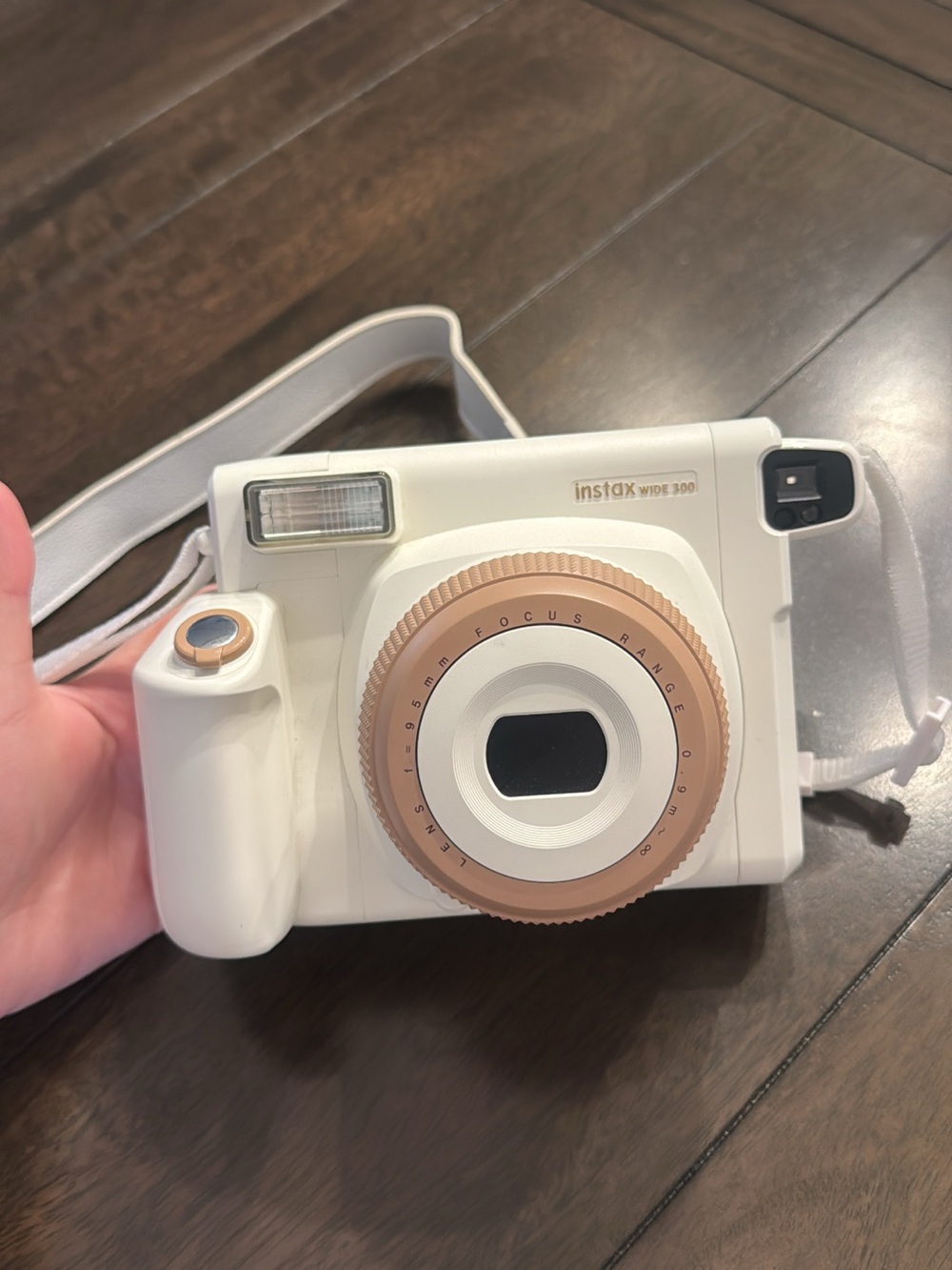 Instax Wide 300 Instant Camera - White with Rose Gold Ring